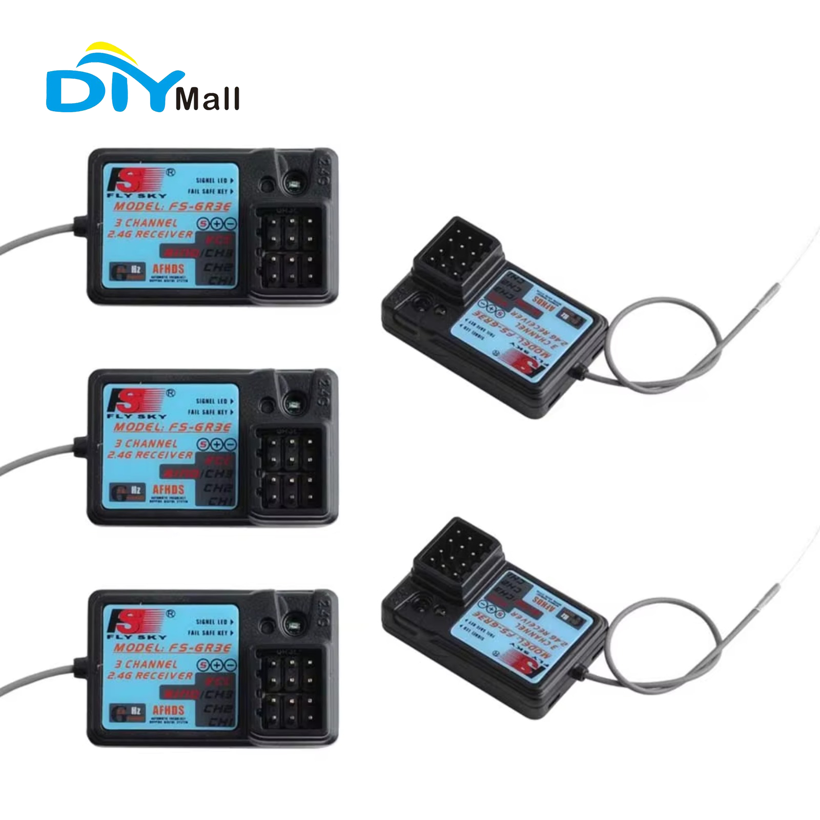 Flysky Transmitter - Flysky FS-GR3E 3CH 2.4GHz RC Arabalar/Drone'lar