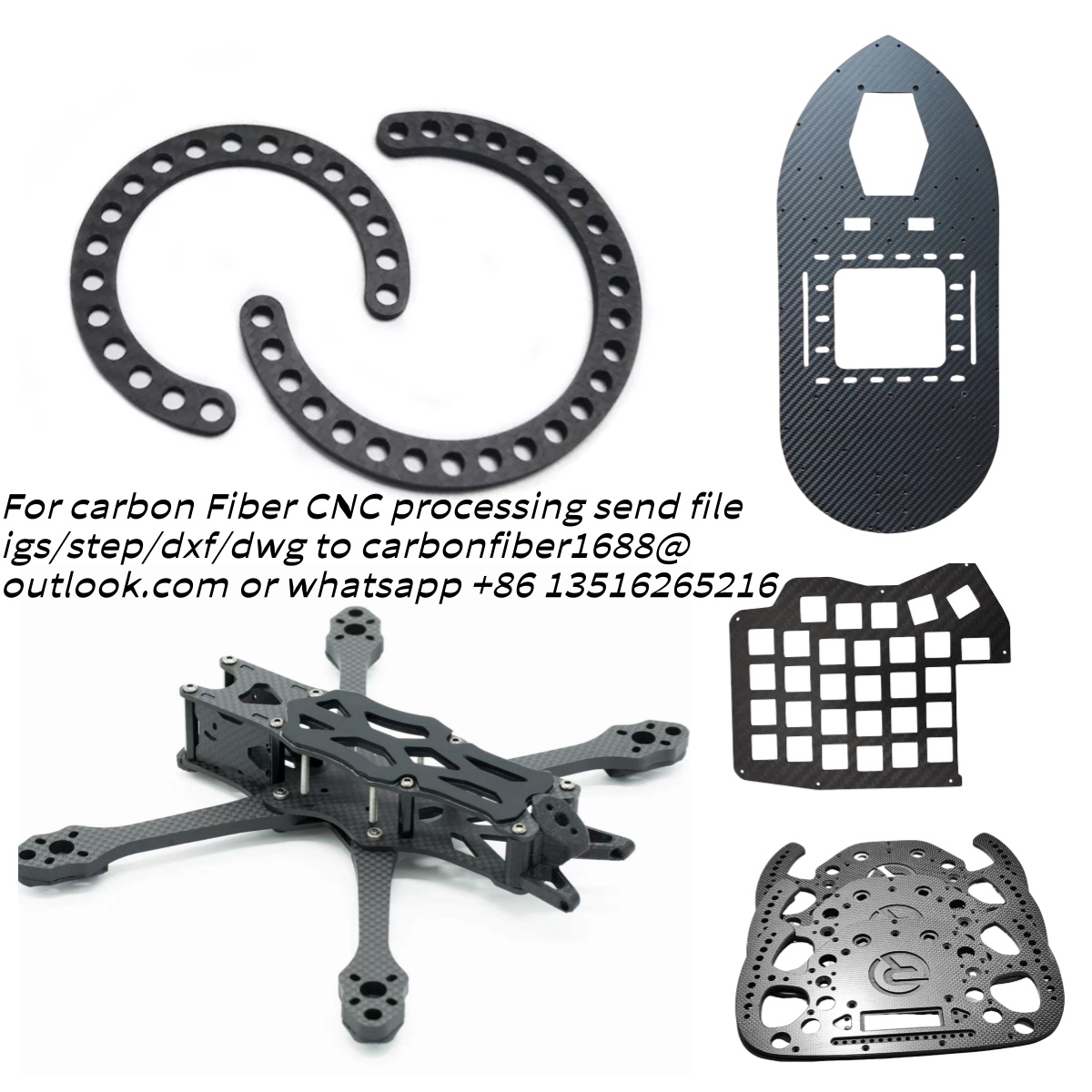 Carbon Fiber Drone Frame - Karbon Fiber Levha Plaka İşleme Karbon