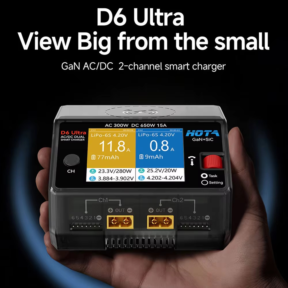 HOTA D6 Ultra GaN+SiC Çift Kan - Lipo Battery 6S incelemesi ve fiyatı