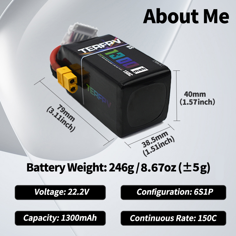 TERFPV Lipo Pil 6S 22.2V 1300/ - Lipo Battery 6S incelemesi ve fiyatı