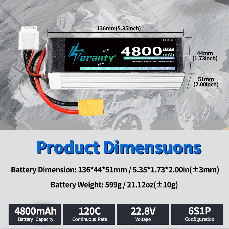 TERANTY 6S 4800mAh Lipo Pil 22 - Lipo Battery 6S incelemesi ve fiyatı