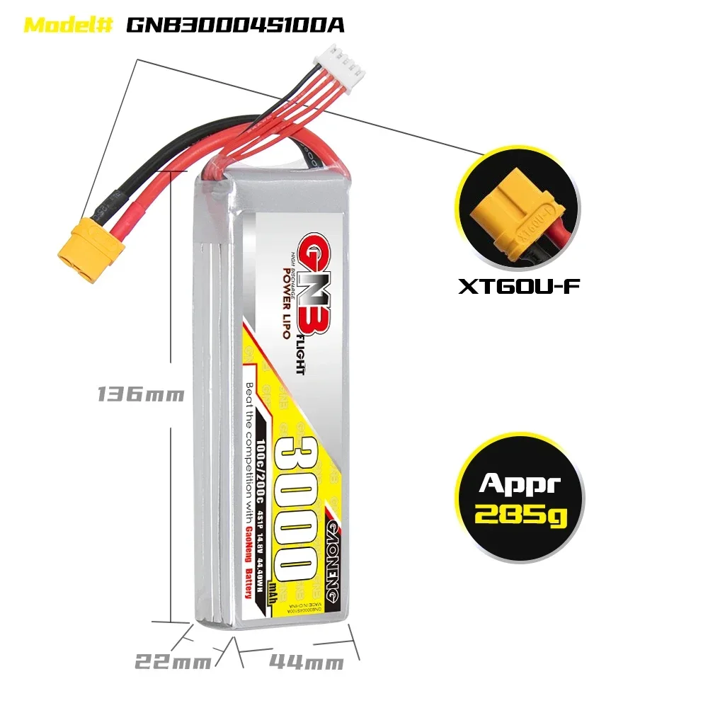 GAONENG GNB 3000 mAh 4 S 100C  - Lipo Battery 4S incelemesi ve fiyatı